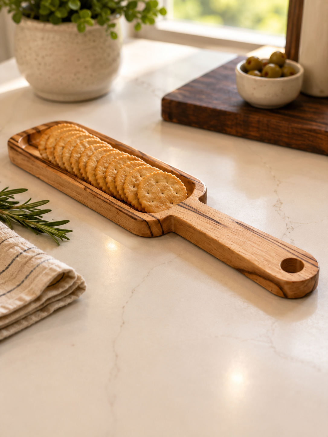 Hardwood Cracker Tray