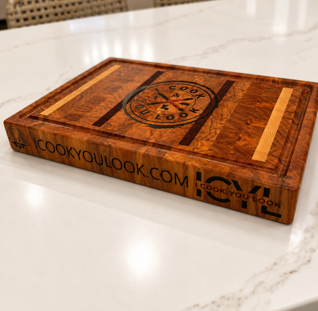 Custom Engraved Cutting Board with Epoxy
