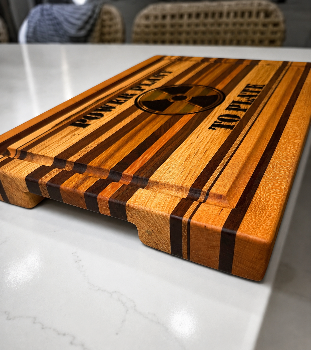 Custom Engraved Cutting Board with Epoxy