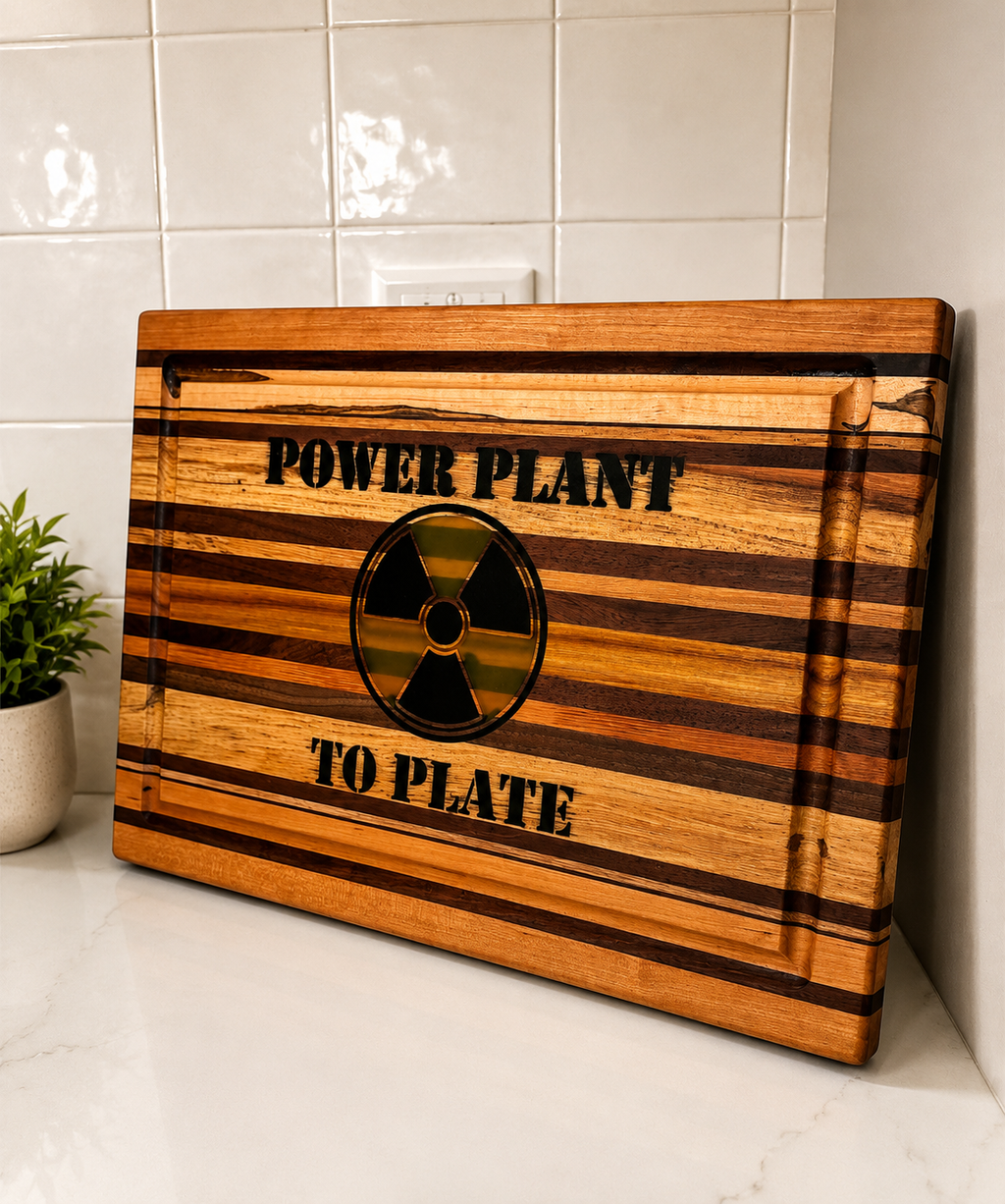 Custom Engraved Cutting Board with Epoxy