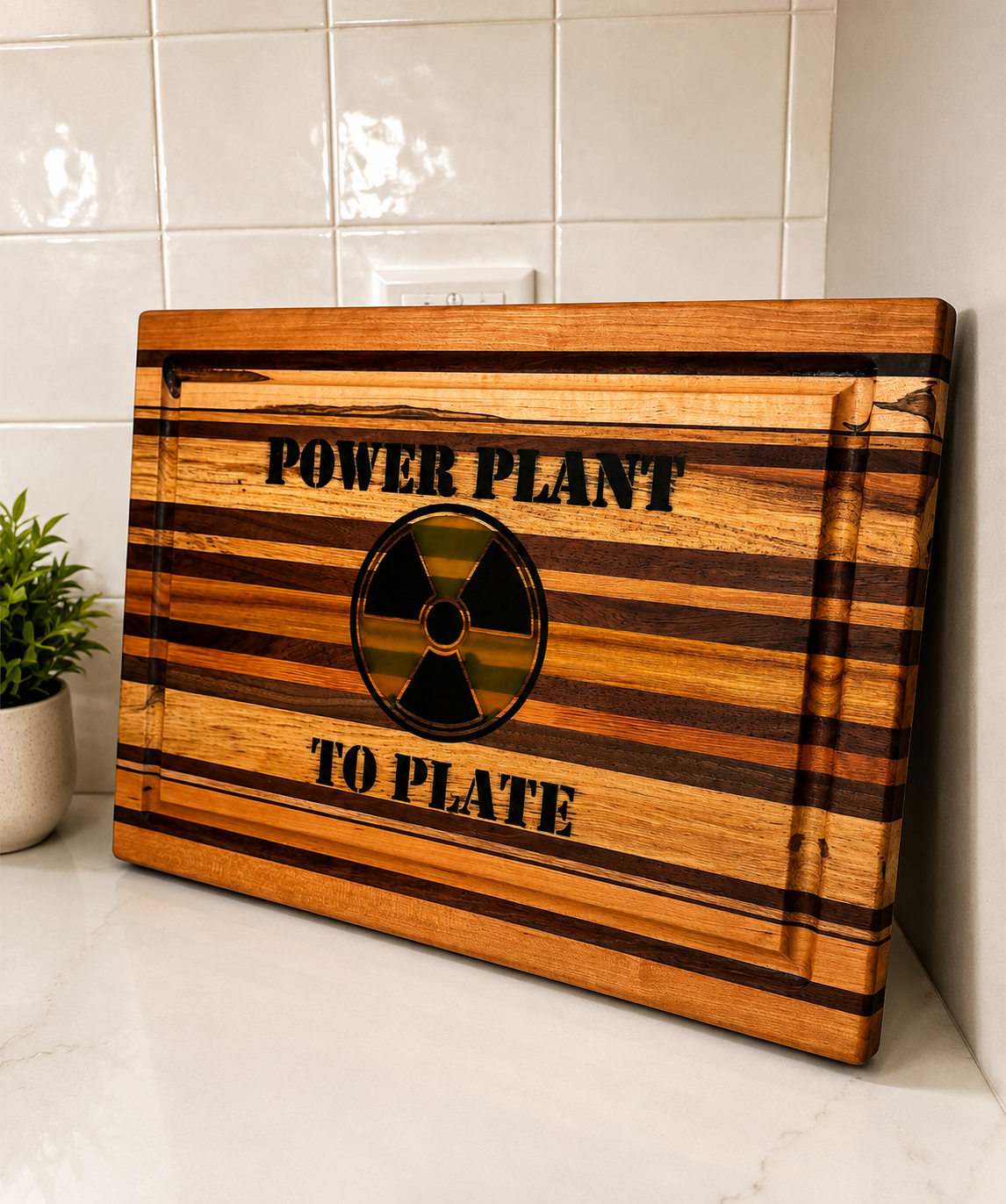 Custom Engraved Cutting Board with Epoxy