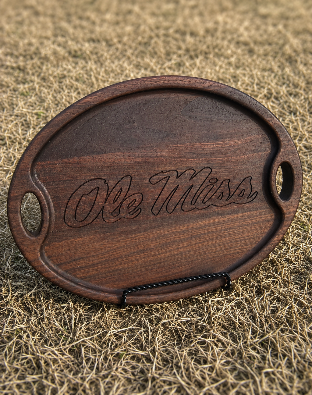 Personalized Oval Hardwood Serving Tray
