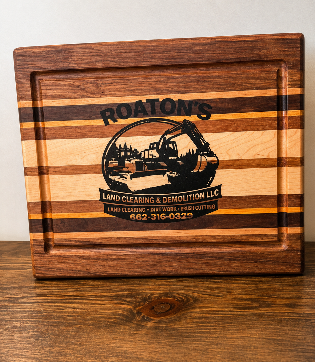 Custom Engraved Cutting Board with Epoxy