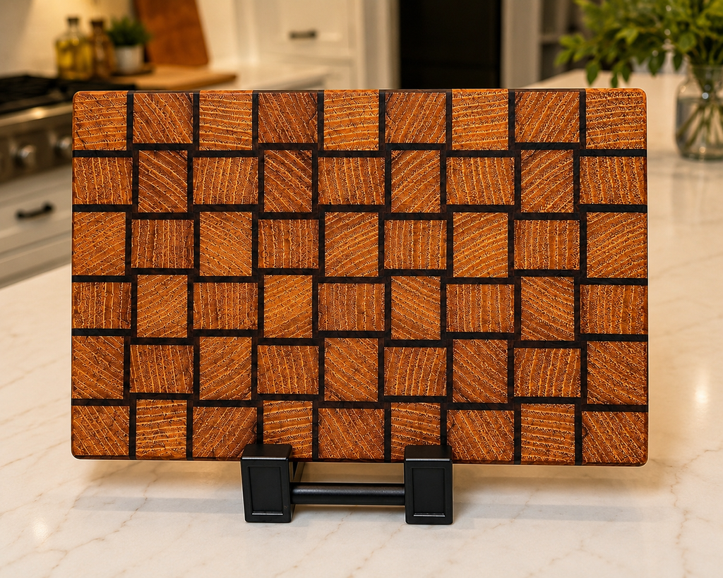 End Grain Basket Weave Cutting Board