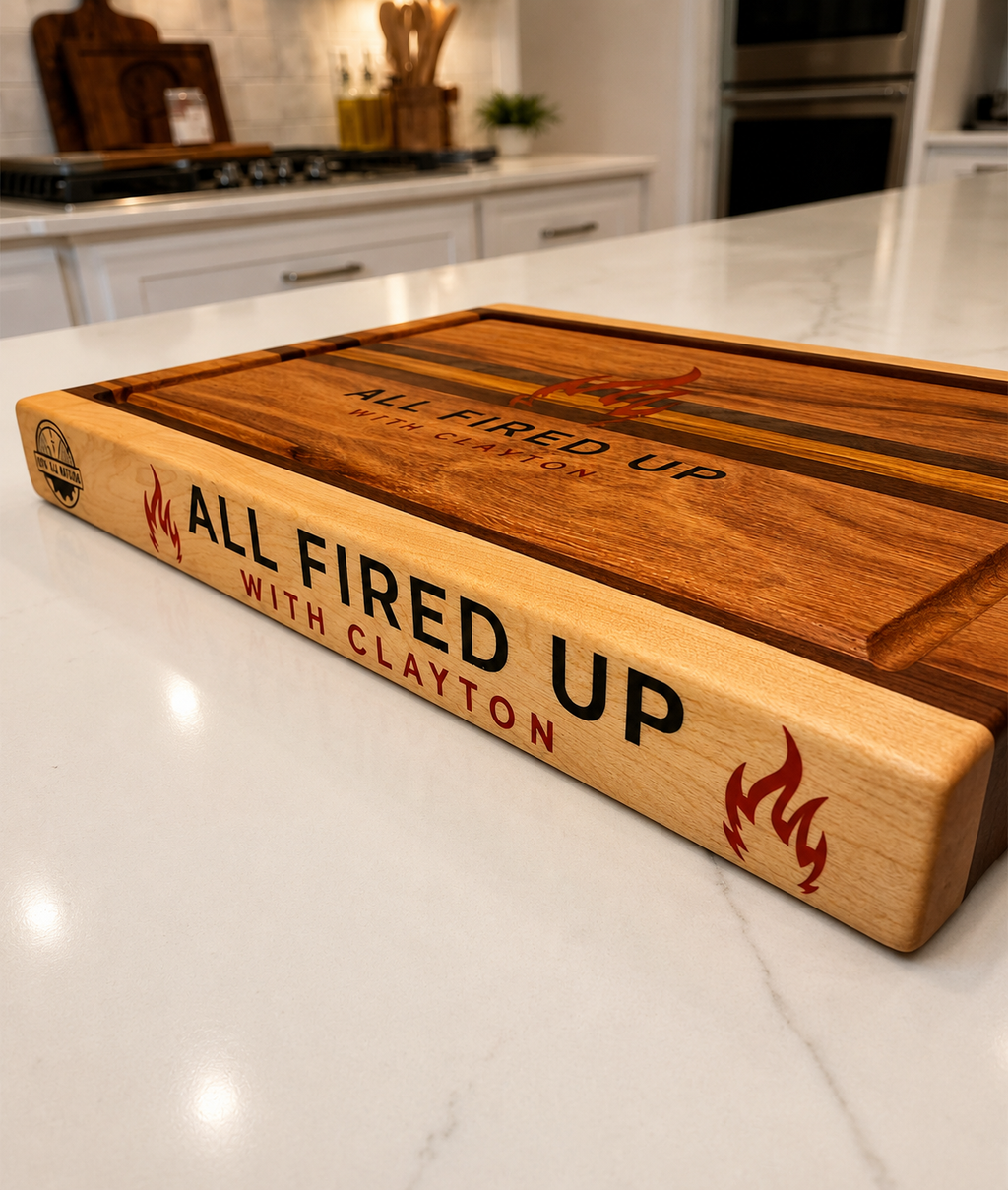 Custom Engraved Cutting Board with Epoxy