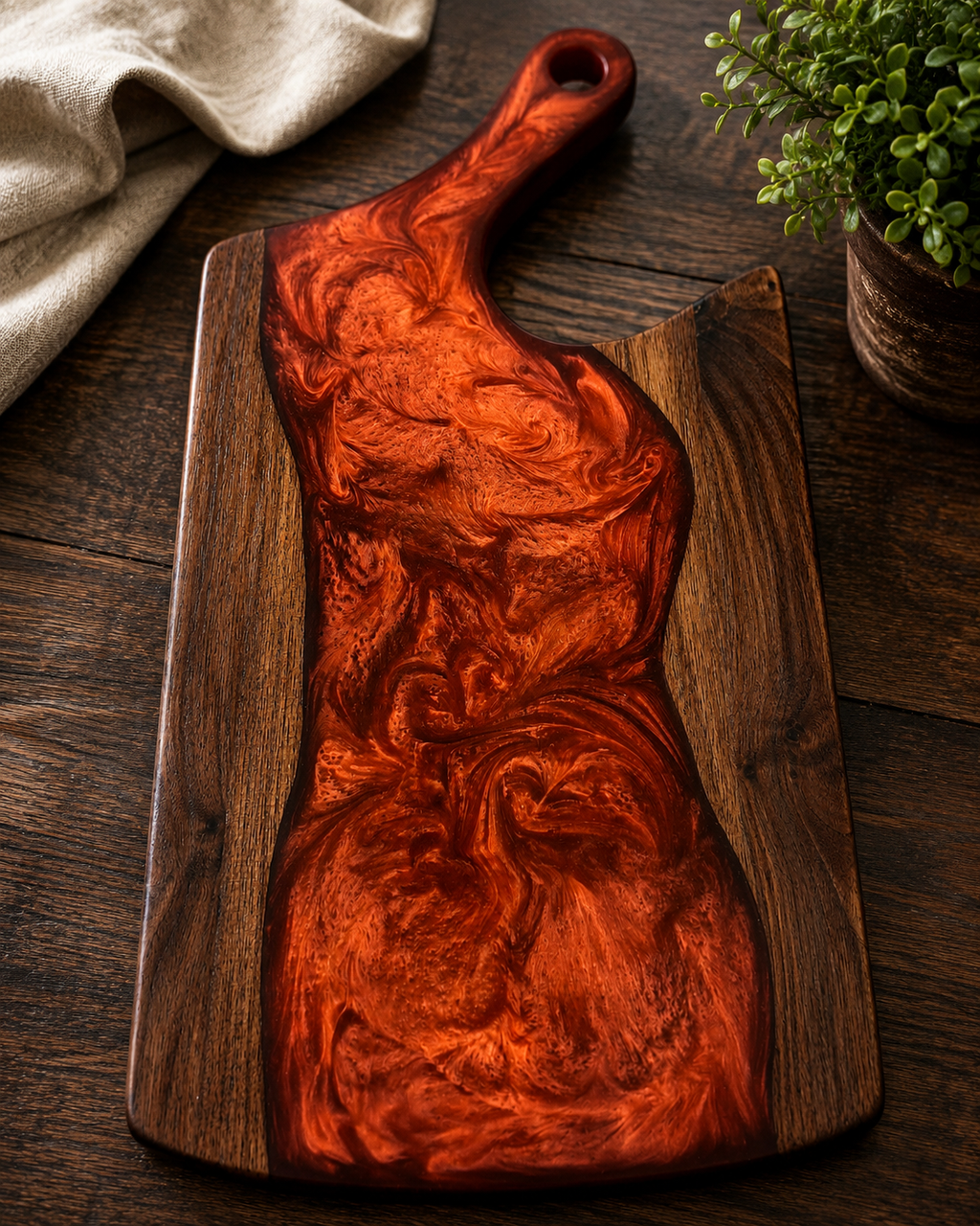 Live Edge Epoxy Charcuterie and Serving Boards