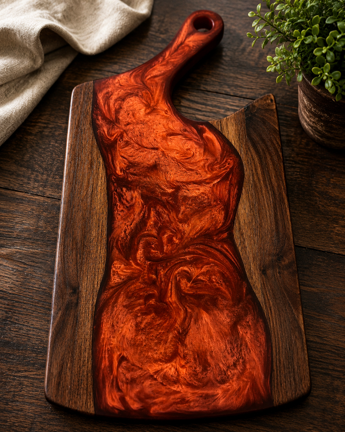 Live Edge Epoxy Charcuterie and Serving Boards