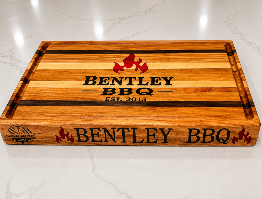 Custom Engraved Cutting Board with Epoxy