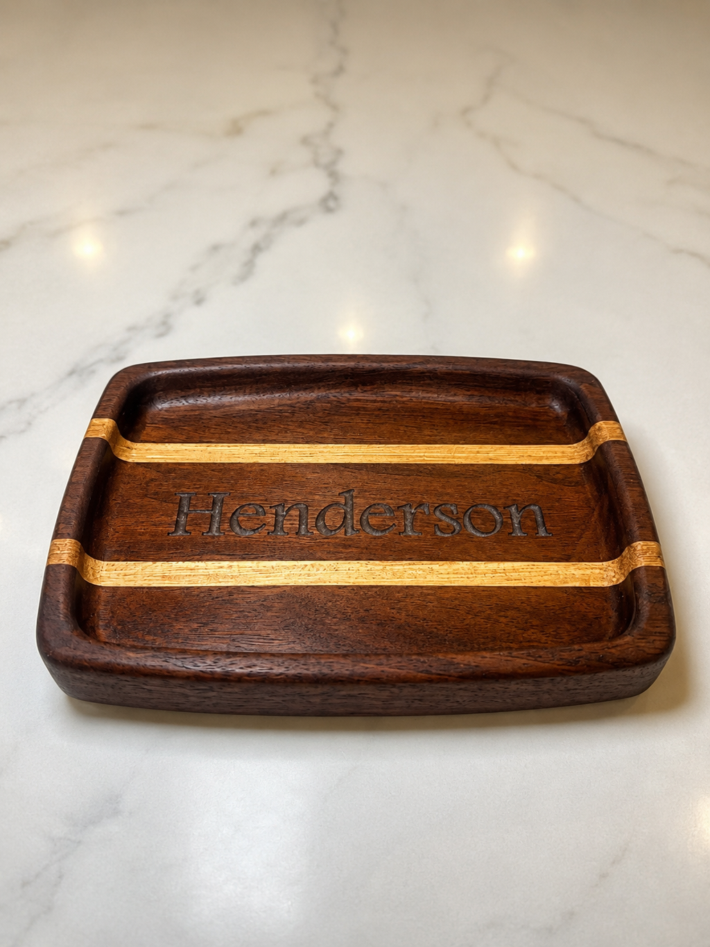 Personalized Hardwood Catchall Tray