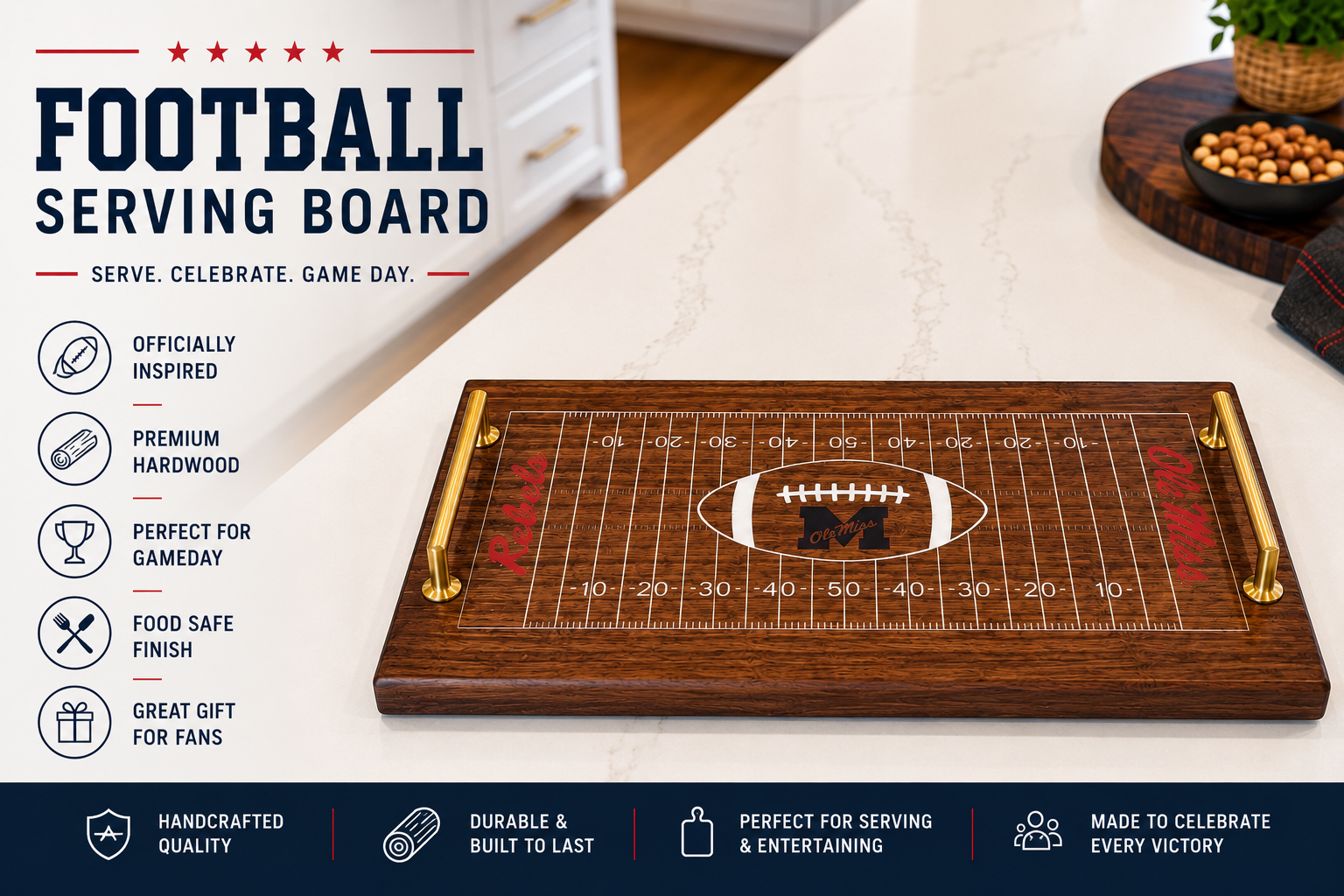 Football Serving Tray