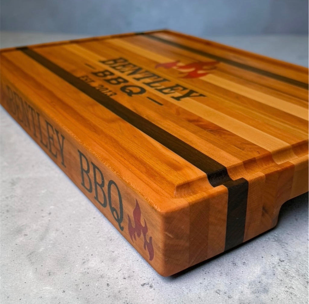 Custom Engraved Cutting Board with Epoxy