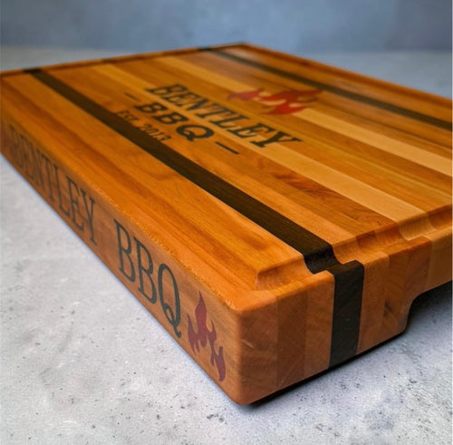 Custom Engraved Cutting Board with Epoxy